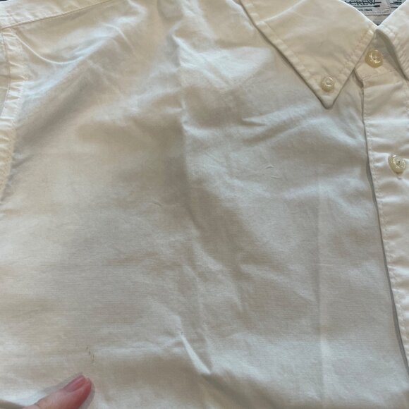 J.Crew Men's Sz L White Secret Wash Shirt Cotton Poplin Classic Fit BJ706 - Picture 3 of 12